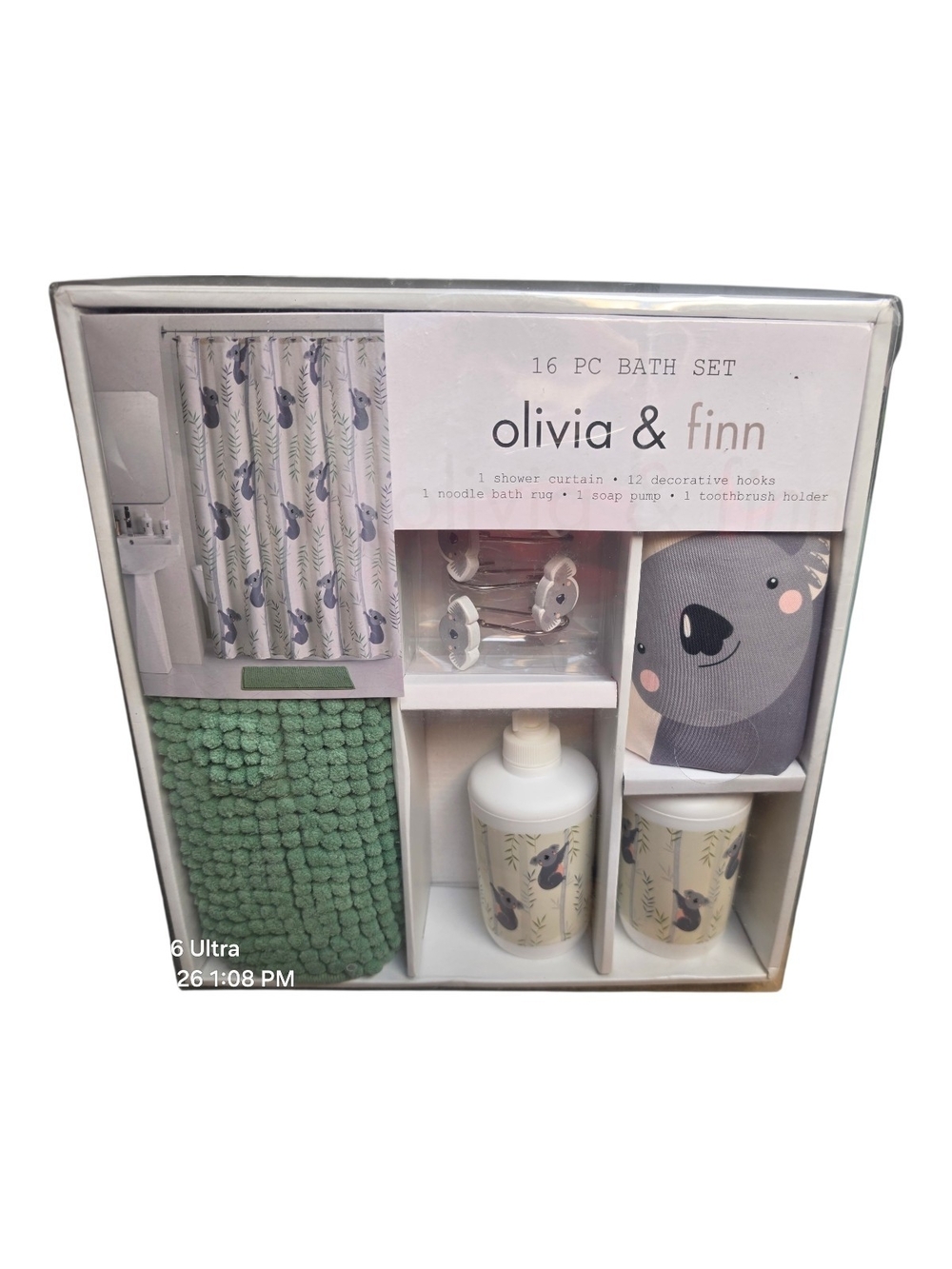 16-Piece Bath Set - Sage Green